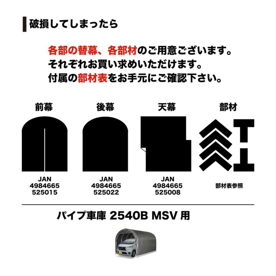 「法人限定」南栄工業 パイプ車庫 2540BMSV 「メーカー直送・代引不可・置配不可・配送地域限定」 |  | 06