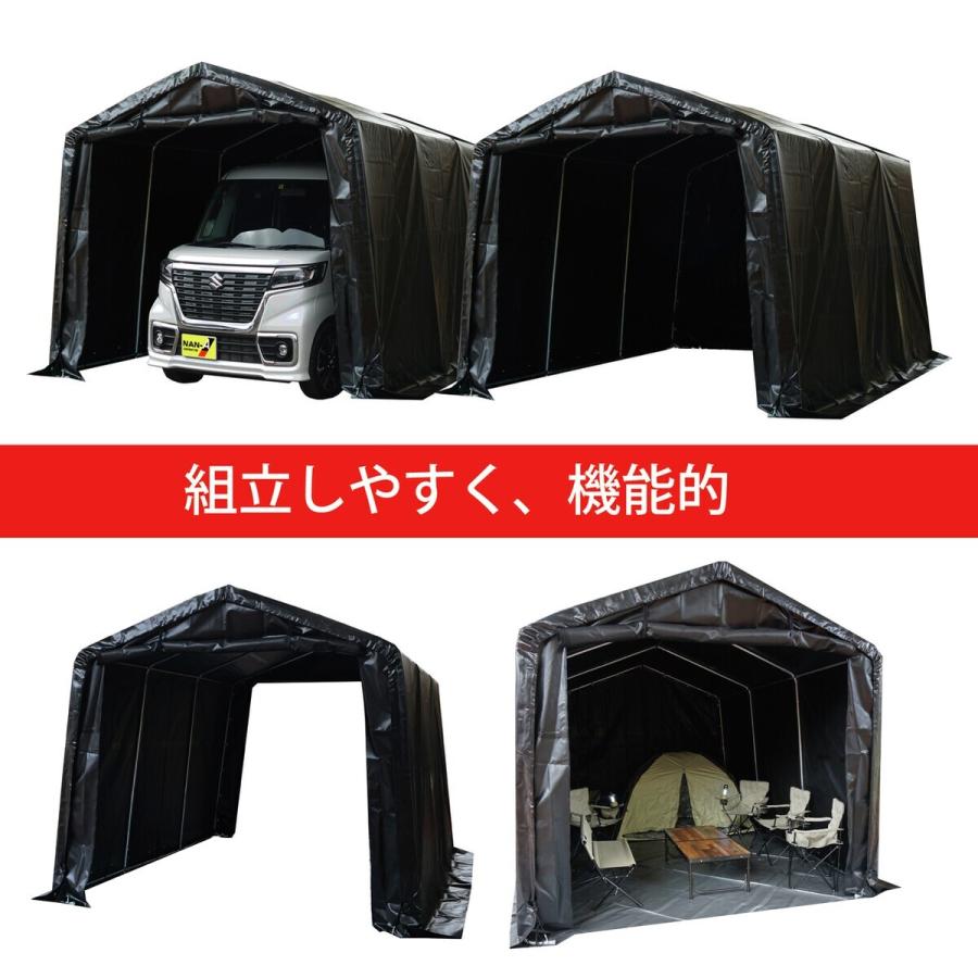 「法人限定」南栄工業 パイプ車庫 マルチストレージ 3040B BK 「メーカー直送・代引不可・置配不可・配送地域限定」 |  | 02