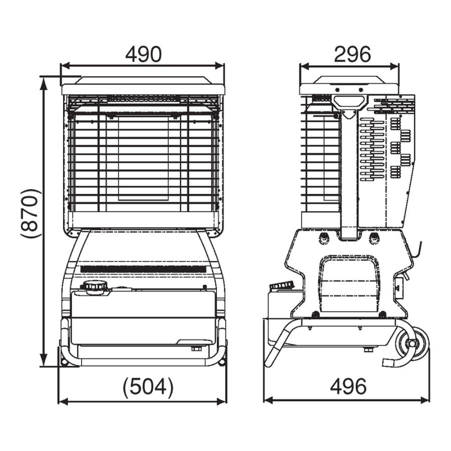 オリオン ジェットヒーター BRITE Kagayaki 赤外線 GHR240A1-Rの画像