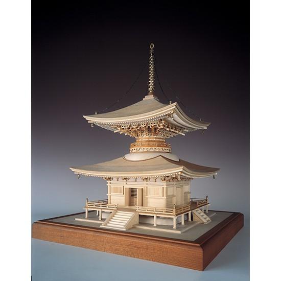 ウッディジョー 木製建築模型 1/50 石山寺 多宝塔 レーザーカット加工｜lamd