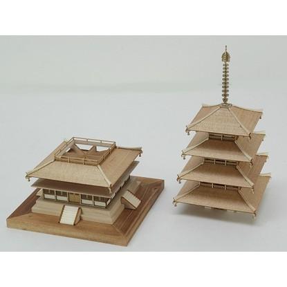 ウッディジョー 木製建築模型 「1/150 法隆寺 五重塔」レーザーカット加工｜lamd｜04