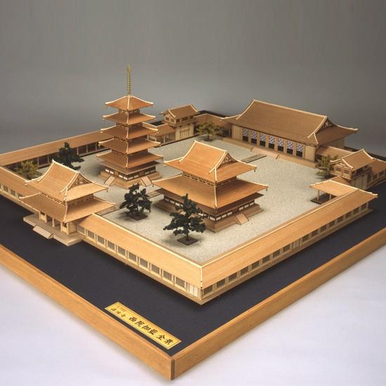 ウッディジョー 木製建築模型 1/150 法隆寺 全景 レーザーカット ウッディジョー 木製建築模型 1/150 法隆寺 全景 レーザーカット