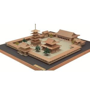 ウッディジョー 木製建築模型 1/150 法隆寺 全景 レーザーカット加工｜lamd｜04