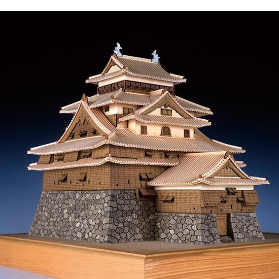 ウッディジョー 木製建築模型 1/150 松江城 レーザーカット加工｜lamd