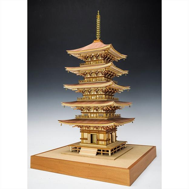 ウッディジョー 木製建築模型1 75 羽黒山五重塔