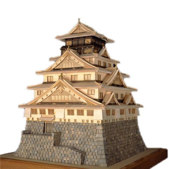 ウッディジョー 木製建築模型 1/150 大阪城 : Arclands Online ヤフー