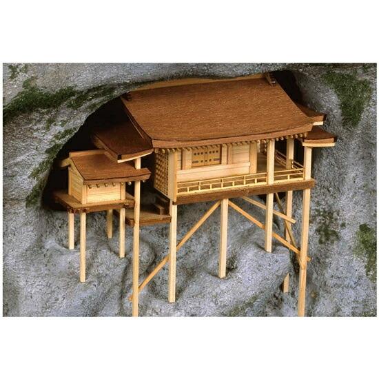 ウッディジョー 木製建築模型 1/75 三佛寺投入堂 : Arclands Online