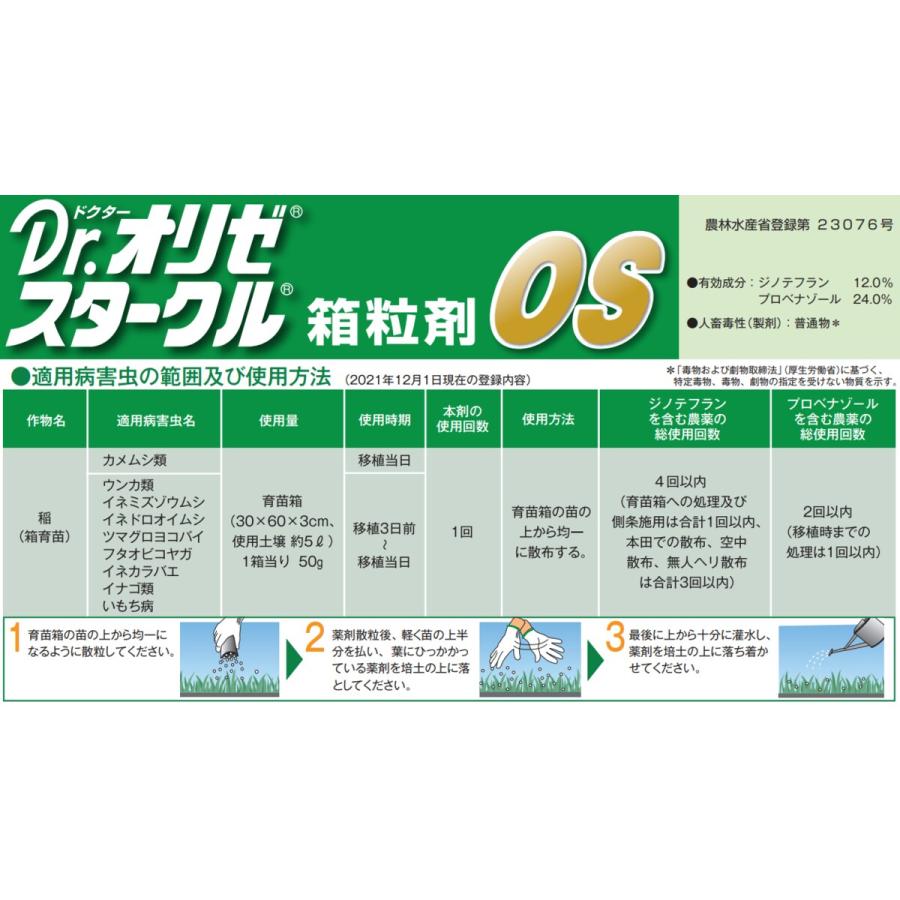 ドクターオリゼスタークル箱粒剤OS 1kg |  | 02