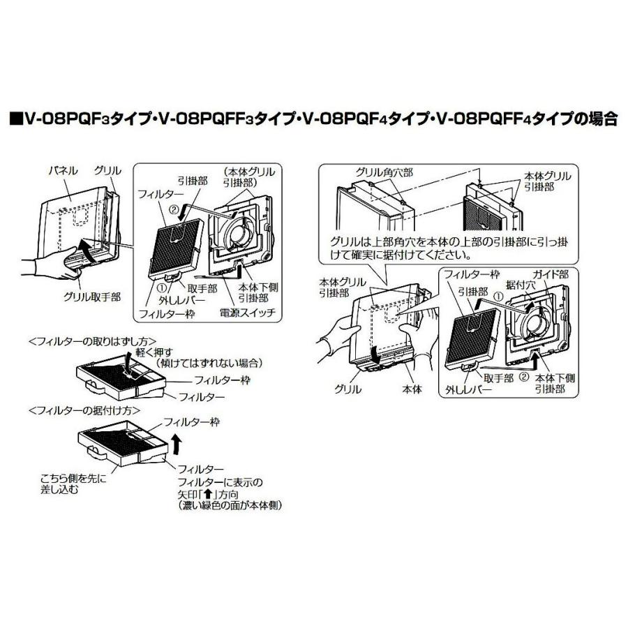 三菱電機 24時間換気システム部材 交換用高性能除塵フィルター 給気ユニット専用 P-08QLK｜lamd｜04