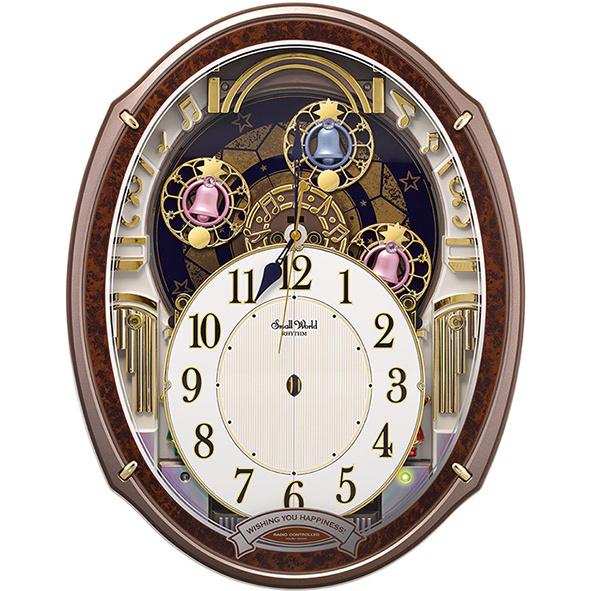 リズム時計 電波からくり時計 スモールワールドアルディ