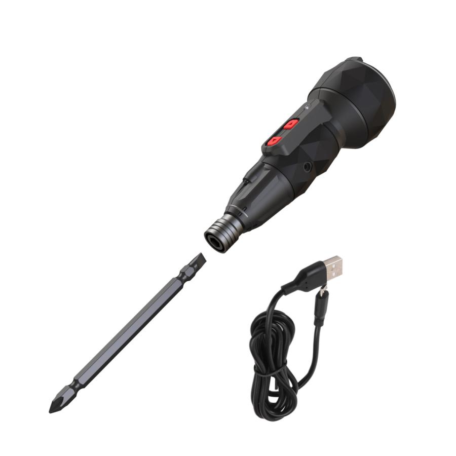 ウイザ WIZA 3.7V 充電式電工ドライバー ブラック WZ-MDV3.7BK アーク