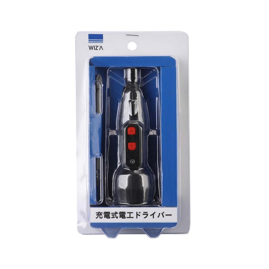 ウイザ WIZA 3.7V 充電式電工ドライバー ブラック WZ-MDV3.7BK アーク