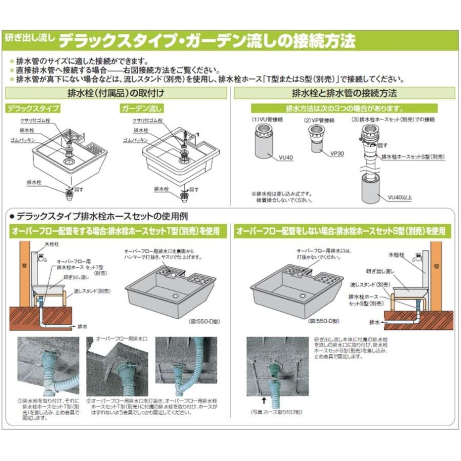 タキロン　研ぎ出し流し　デラックスタイプ　550-D型　みかげ｜lamd｜05