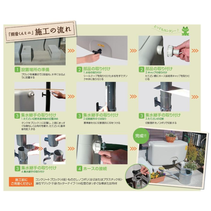 雨音くん ミニ 80リットル 雨音くん 80L ミニ グレー | 建築資材 通販 | ホームセンターのカインズ