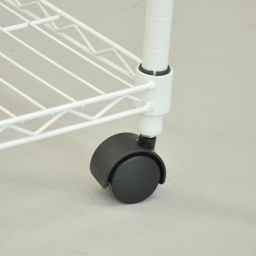 エイ・アイ・エス 19φスチールラックセット3段 キャスター付 ホワイト