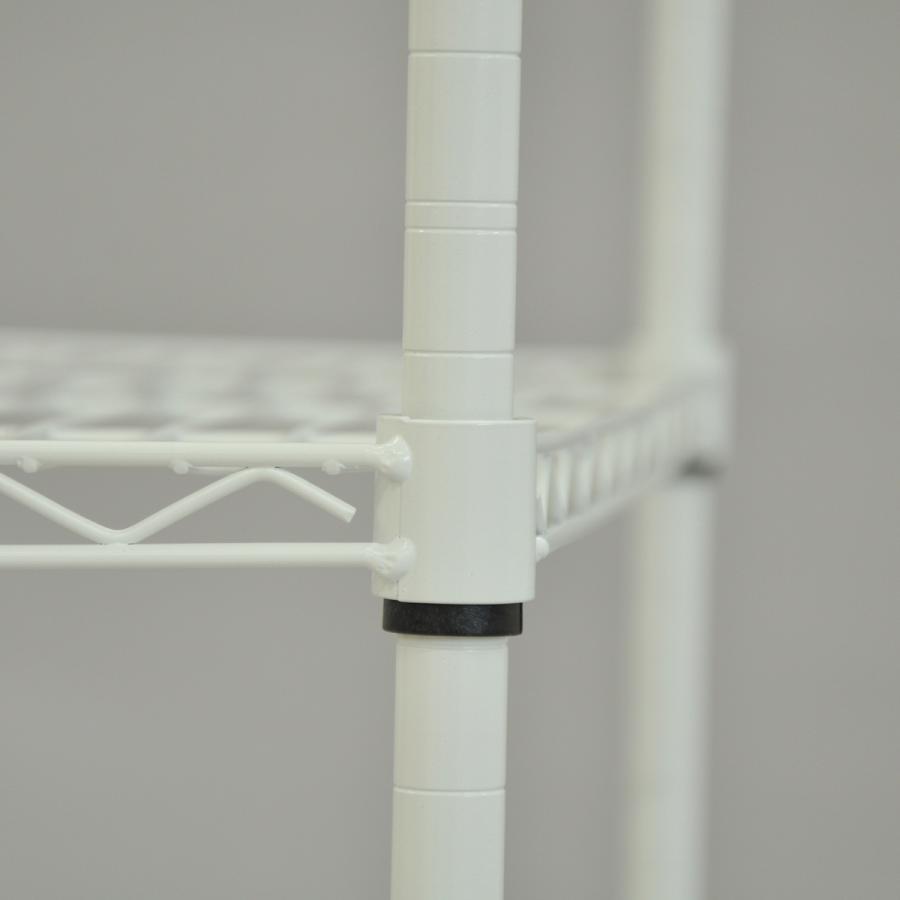 エイ・アイ・エス 19φスチールラックセット3段 キャスター付 ホワイト