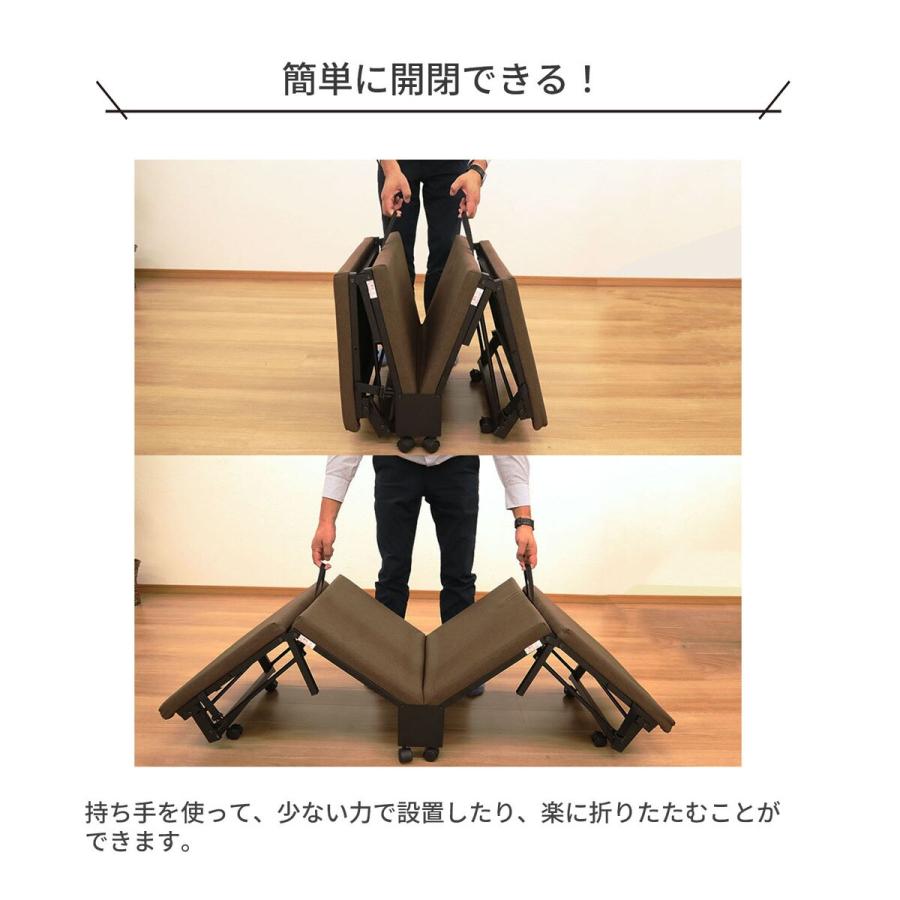 エイ・アイ・エス コンパクト折りたたみベッド CFB-01 BR 「メーカー