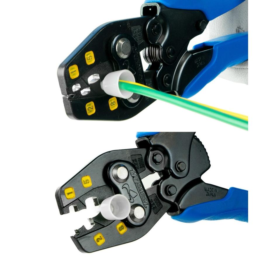 ツノダ 圧着工具 絶縁被覆付閉端接続子用 CE1/CE2/CE5/CE8 TPH-8