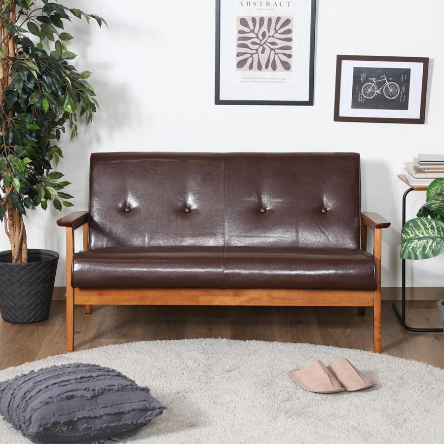 不二貿易（Fuji Boeki） バイキャストPUソファ ミート 2P LBR FB-866