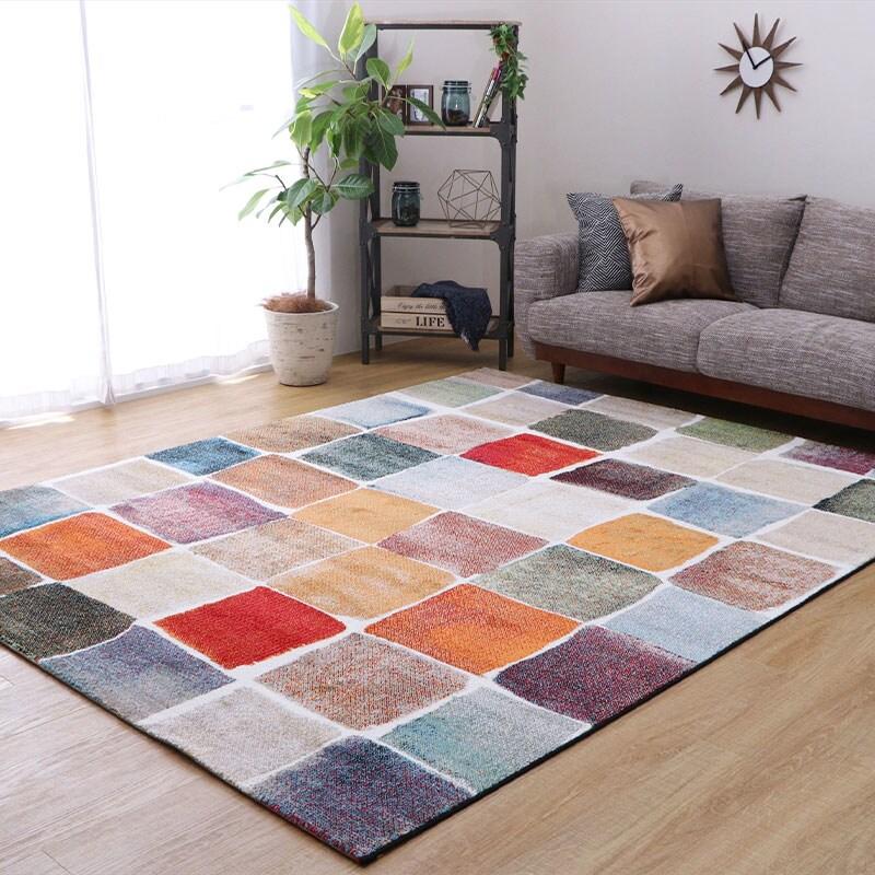 トルコ製 ウィルトンラグ パレット 133×190cm MU(マルチ） 耐久性の 