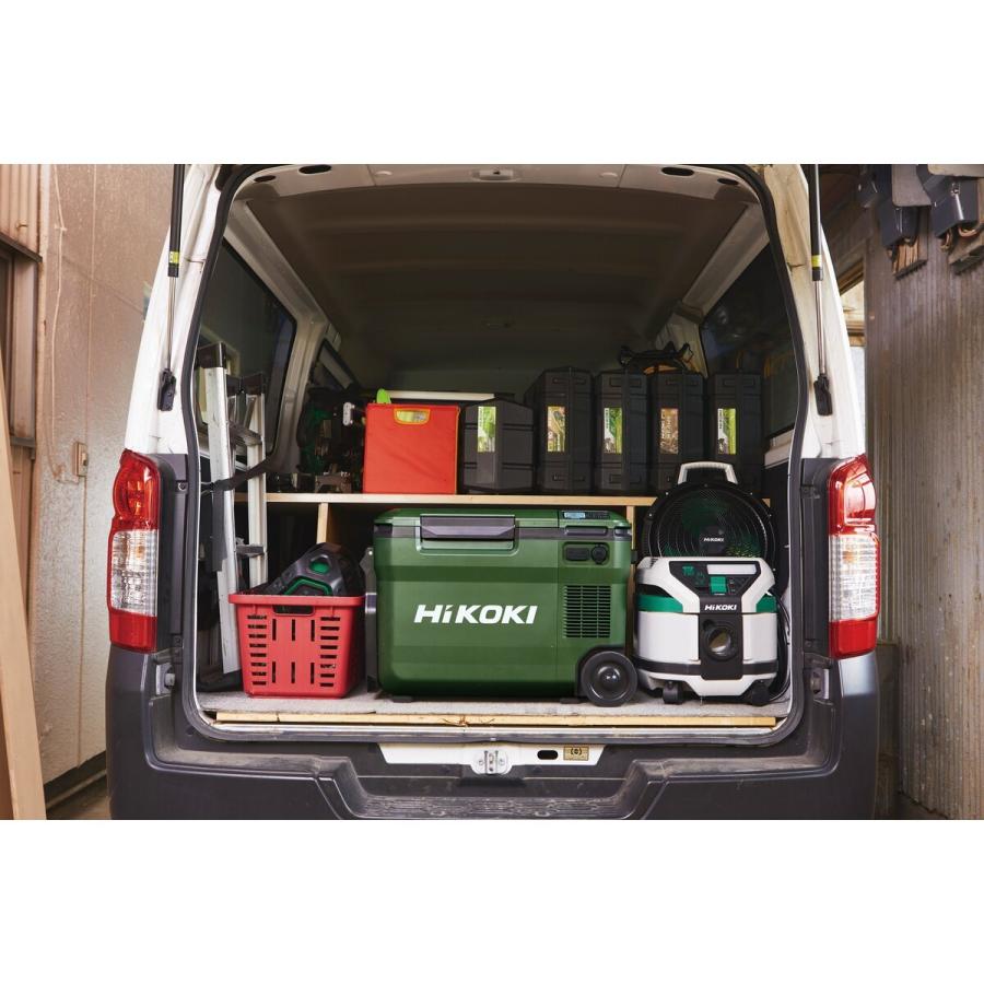 「蓄電池2個付き」ハイコーキ HiKOKI 18V コードレス冷温庫 25L フォレストグリーン UL18DBA(WMGZ) 蓄電池セット＋蓄電池BSL36A18X付の画像