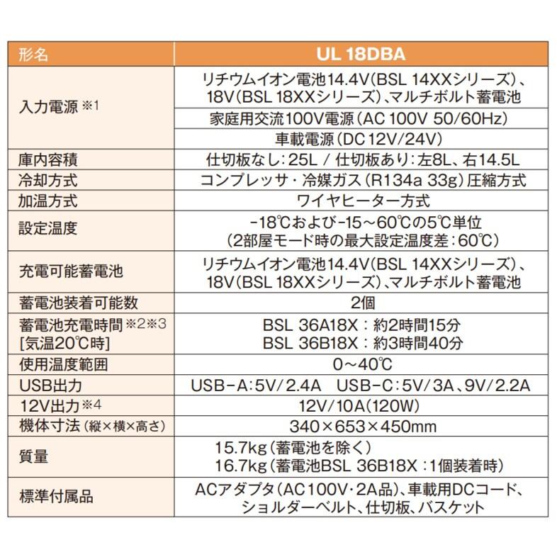 「蓄電池2個付き」ハイコーキ HiKOKI 18V コードレス冷温庫 25L サンドベージュ UL18DBA-WMBZ 蓄電池セット＋蓄電池BSL36A18X付の画像