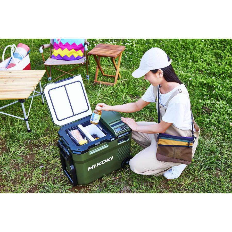 蓄電池2個付き」ハイコーキ HiKOKI 18Vコードレス冷温庫 16L