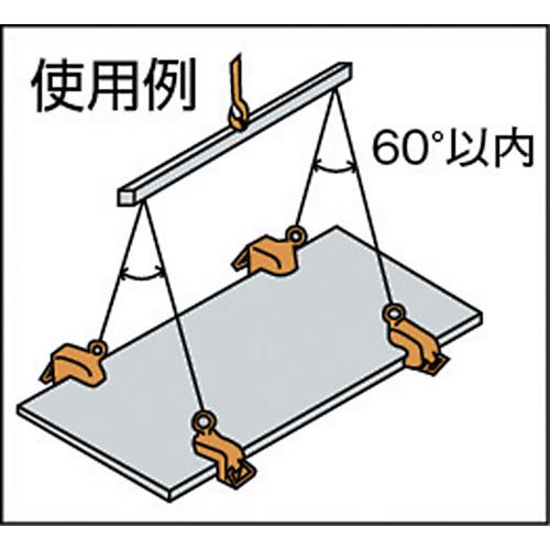 スーパーツール 横吊クランプ ロックハンドル式 容量1.0ton HLC1H