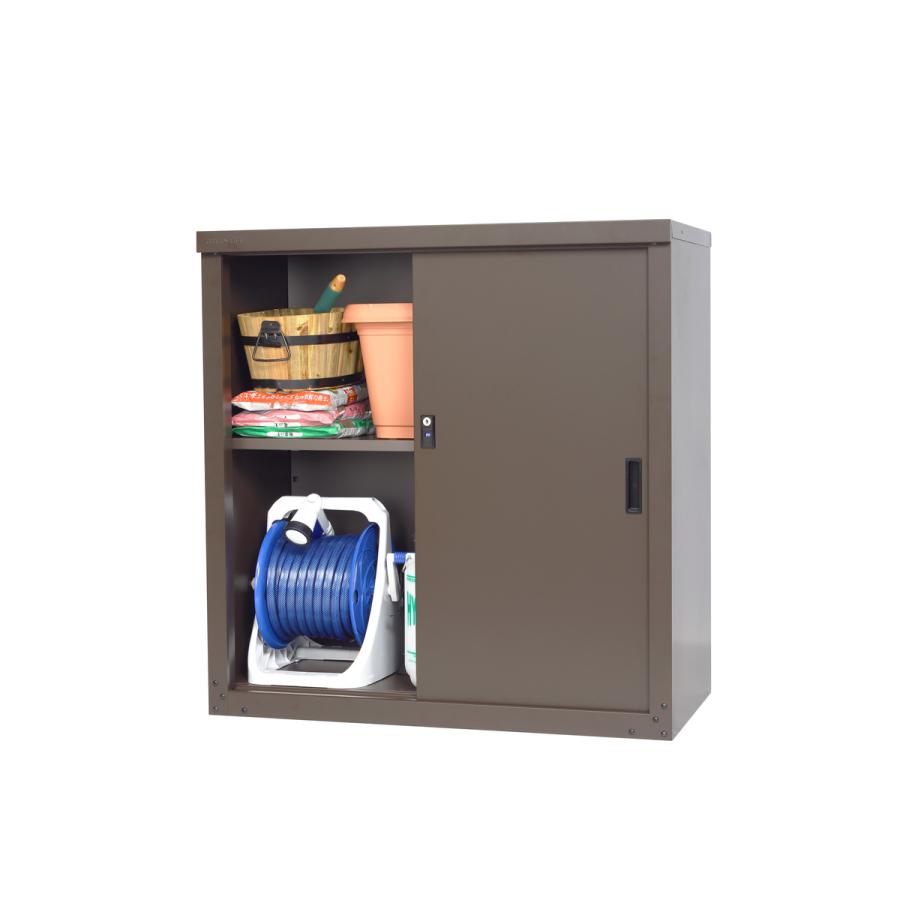 グリーンライフ 家庭用収納庫92 ブラウン 幅89×奥行47×高さ92cm HS-92AMBR 「メーカー直送・代引不可・置配不可」 | GREEN LIFE | 01