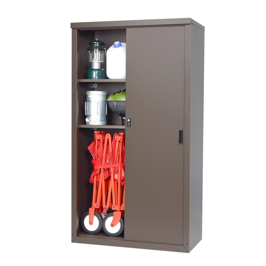 グリーンライフ 家庭用収納庫162 ブラウン 幅89×奥行47×高さ162cm HS-162AMBR 「メーカー直送・代引不可・置配不可」 | GREEN LIFE | 01