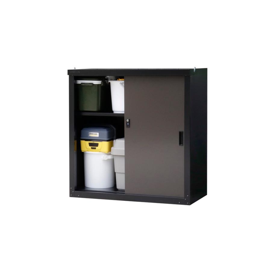 グリーンライフ 家庭用収納庫83 ブラック/アッシュグレー HS-83(BK/AGY) 「メーカー直送・代引不可・置配不可」 | GREEN LIFE | 01