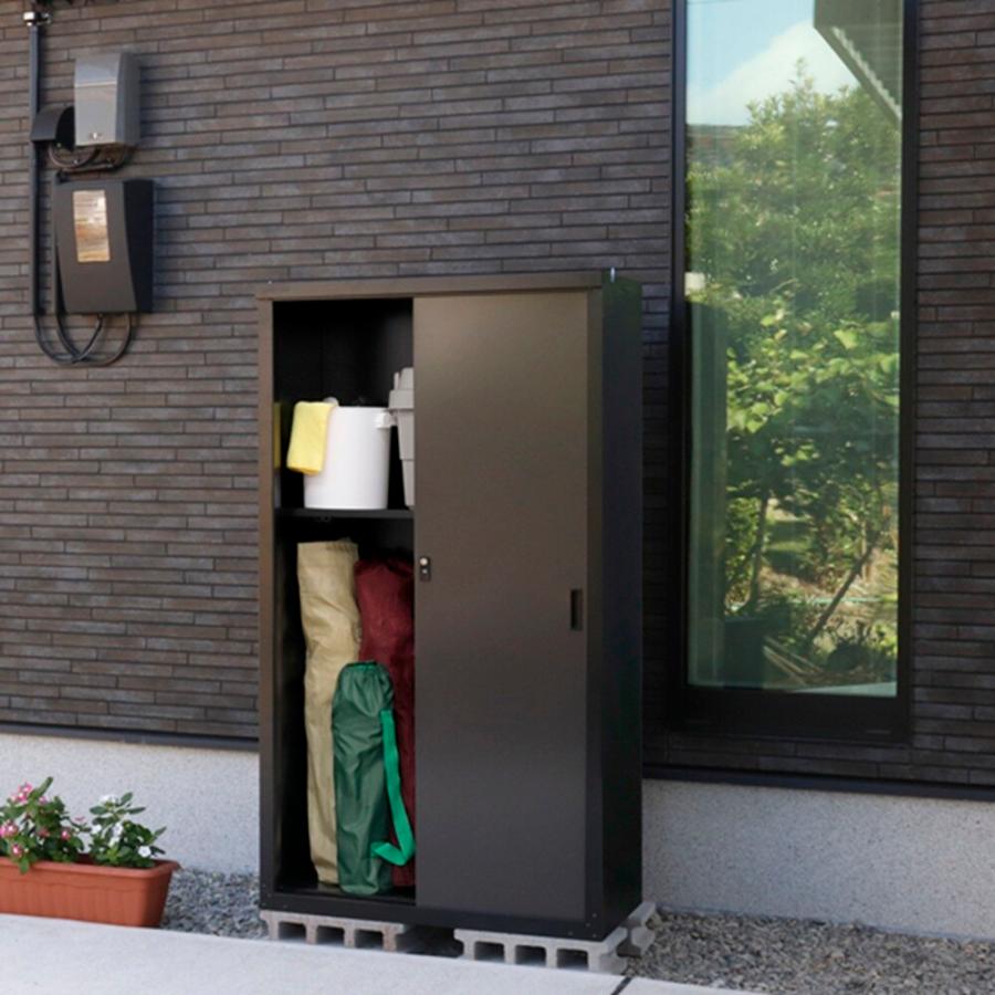 グリーンライフ 家庭用収納庫153 ブラック/アッシュグレー HS-153(BK/AGY) 「メーカー直送・代引不可・置配不可」 | GREEN LIFE | 02