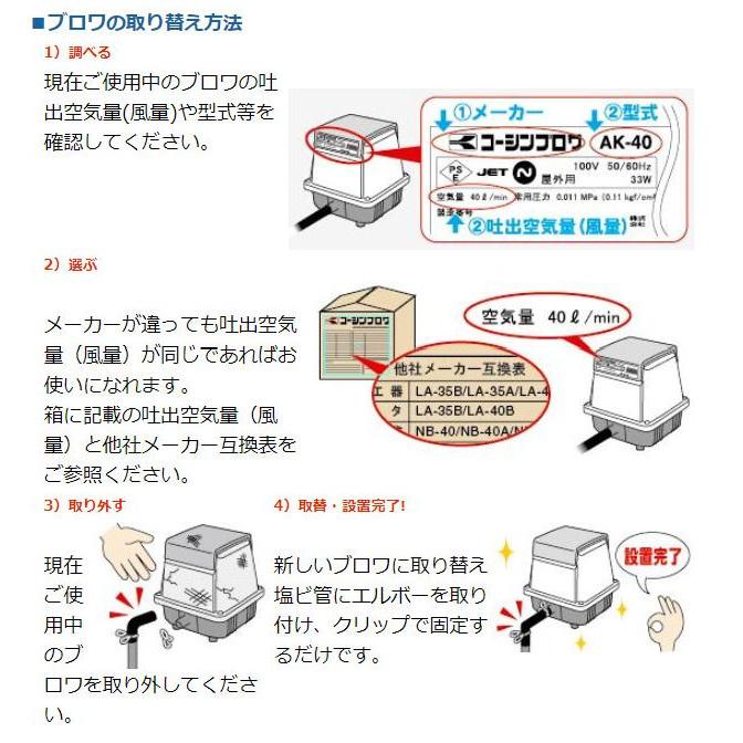 工進 浄化槽用エアーポンプ コーシンブロワポンプ AK-60D_2