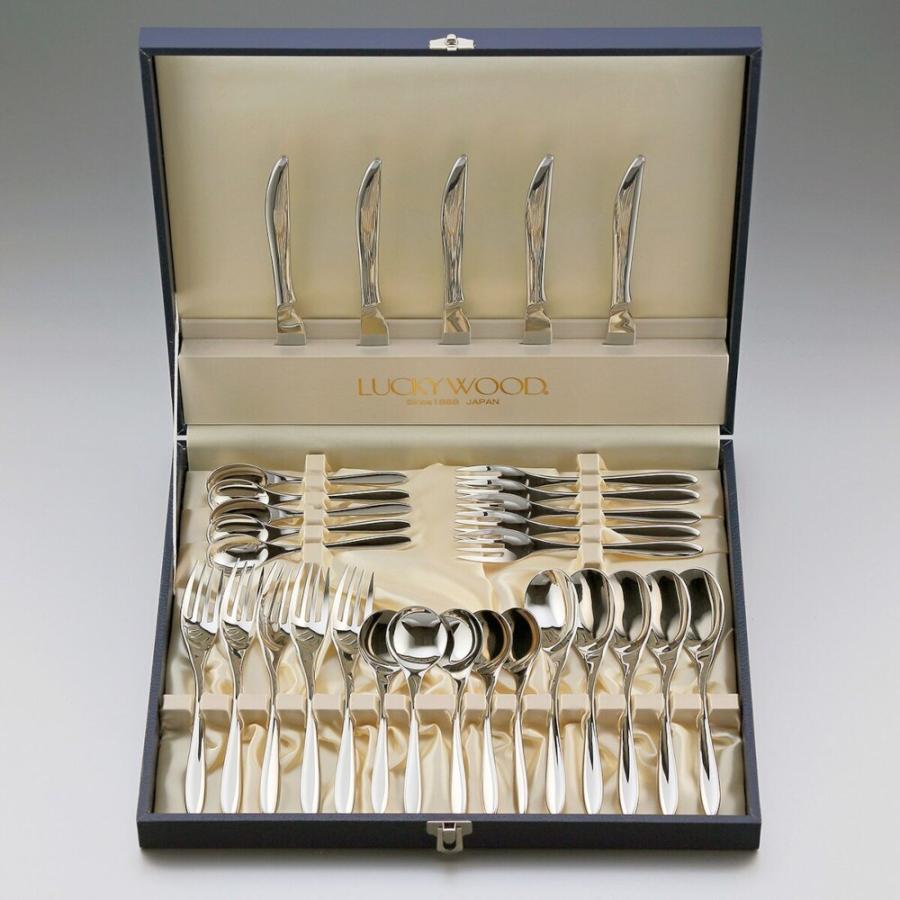 ラッキーウッド マリール ディナーセット ステンレス 30pc 5客用 5-15030-0107