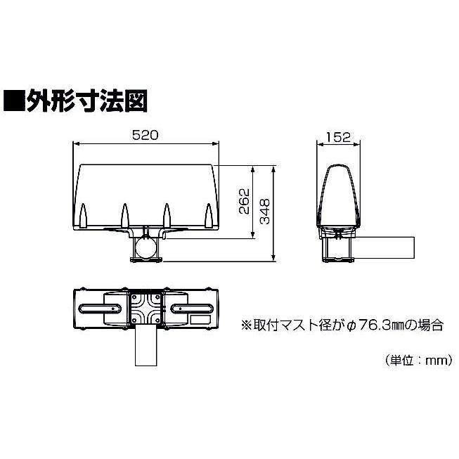 DXアンテナ UHFアンテナ 20素子相当 UAH750