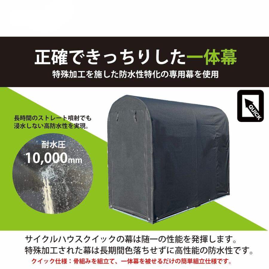南栄工業 サイクルハウス 替え幕 一体幕 2台用 クイック QUICK
