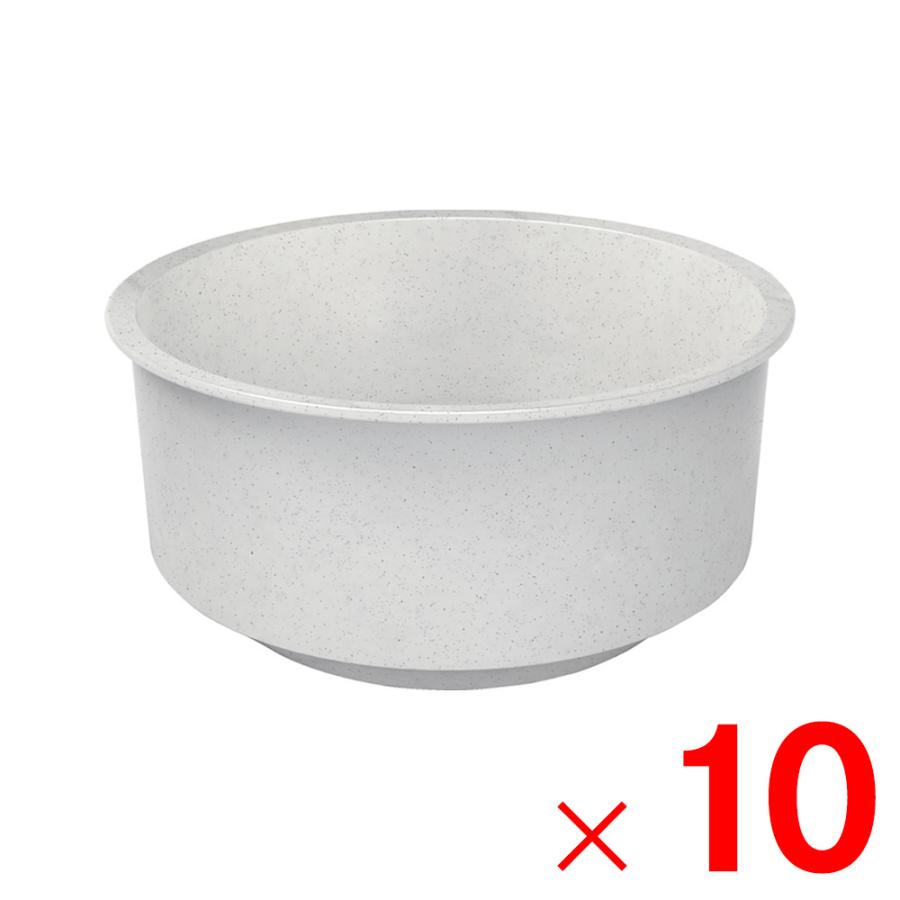 「法人限定」サンコー 湯桶2 ホワイトミカゲ 400451-00 ×10個 セット販売 「メーカー直送・代引不可・置配不可」 | 