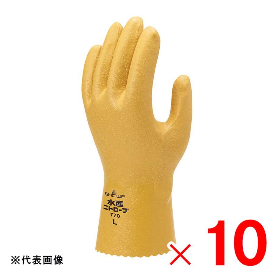 ショーワ 作業手袋 水産ニトローブ イエロー LL No.770 ×10双 セット販売 | ショーワグローブ