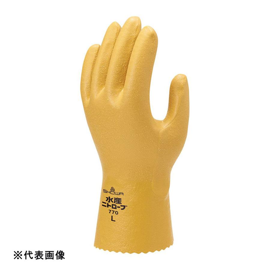 ショーワ 作業手袋 水産ニトローブ イエロー LL No.770 ×10双 セット販売 | ショーワグローブ | 01