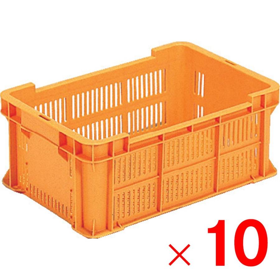「法人限定」サンコー サンテナーB＃21 オレンジ 10個 102101 セット販売 「メーカー直送・代引不可・置配不可」 | 