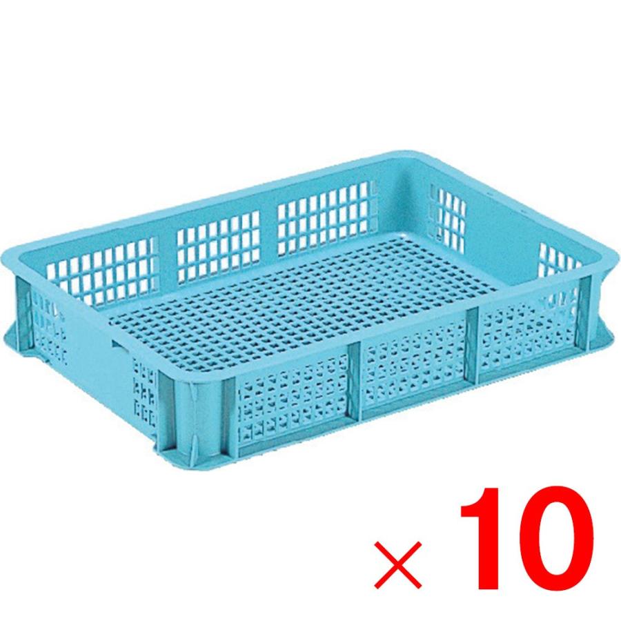 「法人限定」サンコー サンテナーB＃18-2 ライトブルー 10個 102501 セット販売 「メーカー直送・代引不可・置配不可」