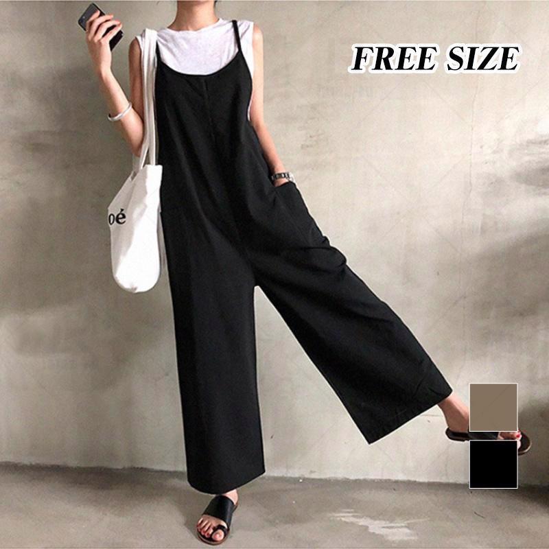 サロペット レディース 夏 オールインワン 夏 パンツ オーバーオール 楽ちん ゆったり 無地 体型カバー パンツ 着痩せ おしゃれ コーデ ファッション 新作 ラメール 通販 Yahoo ショッピング