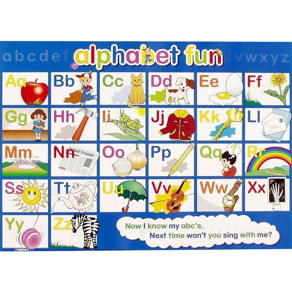 マーケット アルファベット ファン ポスター Alphabet Fun Poster 幼児 小学生 中学生にオススメ 英語教材 Cisama Sc Gov Br