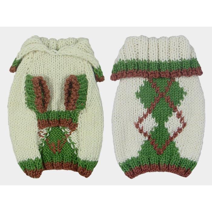 手編み・ダイヤモンドパターン ジャケット【メール便可】 ＜犬服