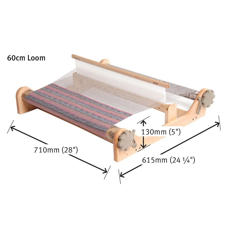 アシュフォードリジットへドル卓上手織り機(60cm) 美品。 取扱い説明書等付き アシュフォード リジッドヘドル60cm 白木 組立キット ＜卓上 手織り機