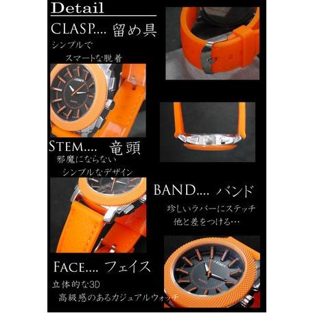 腕時計　メンズ　ラバーバンド　男女兼用　3Dフェイス｜lamix｜03