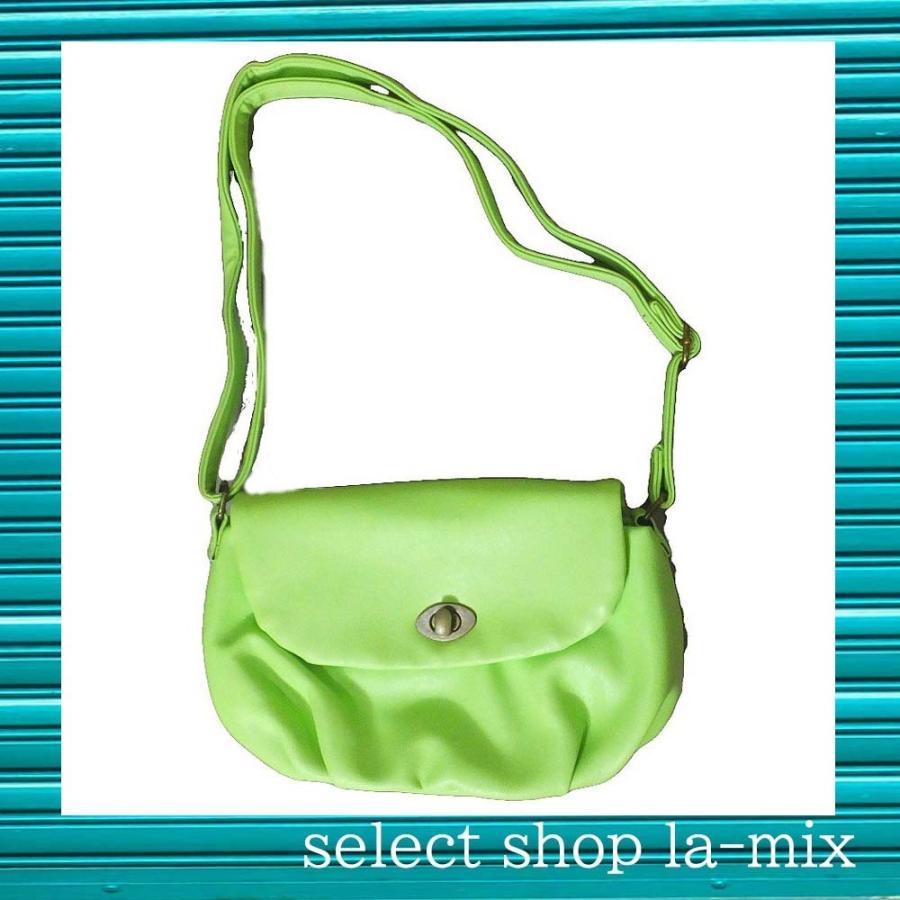 送料無料】ミニショルダー バッグ ライム レディース 合皮 緑色系 かる