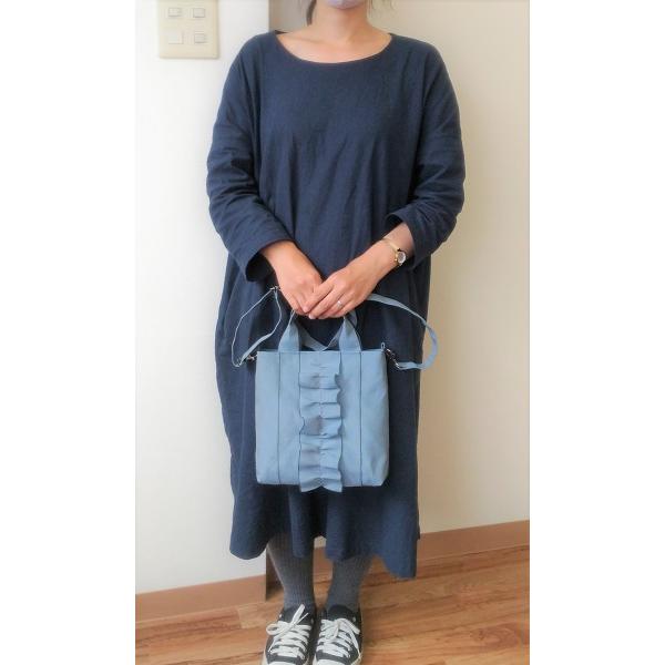 手作りキット）畳ヘリトートバッグ レディース 縦フリルデザイン