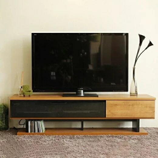 ヴィンテージライク&ブラックガラス 160テレビボード ネイツ テレビ台