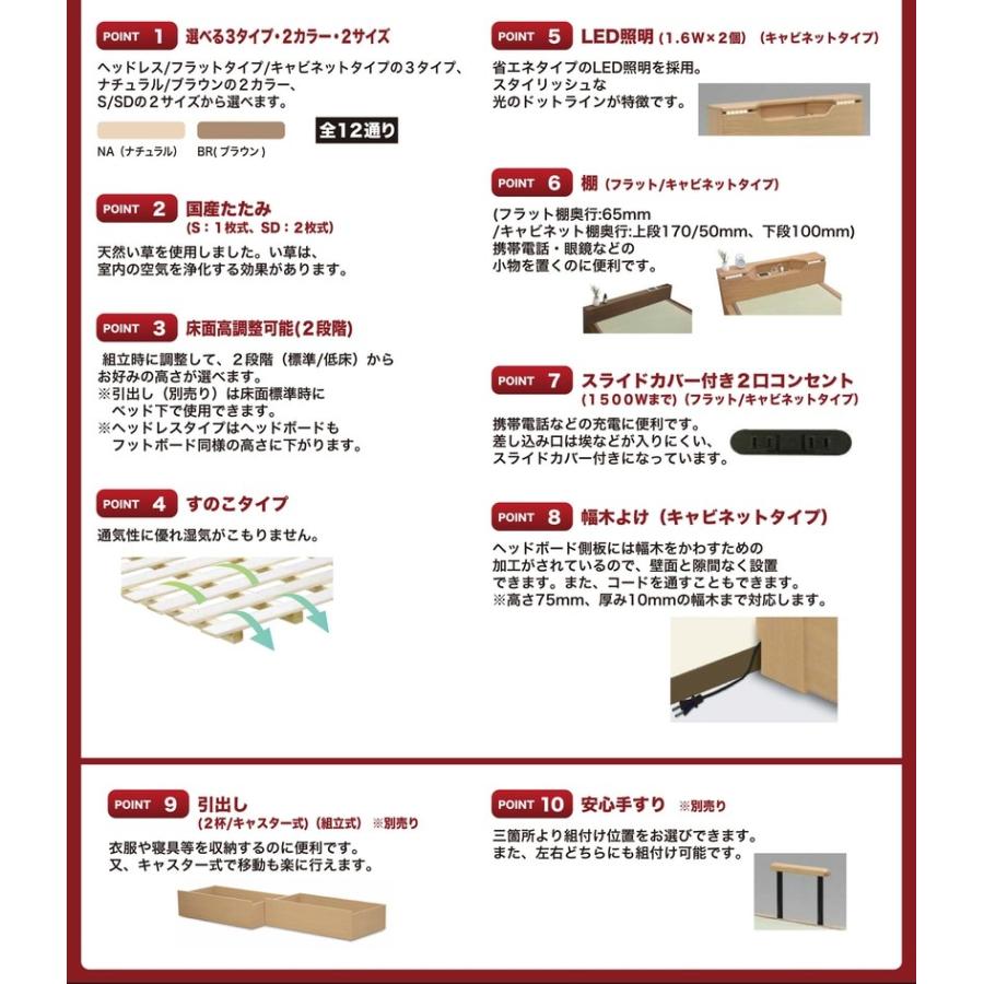 SUMICA スミカ ヘッドレスタイプ セミダブル たたみベッドフレーム セミダブルベッド 和風 グランツ |  | 02